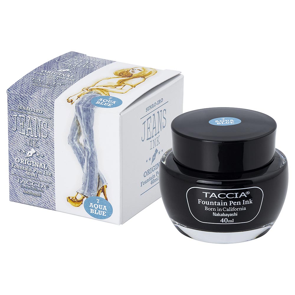 Taccia Jeans Ink Bottle (Aqua Blue - 40 ML) TFPI - WD401 - 7 - SCOOBOO - TC_JNS_INK_BTL_AQU_BLU_40ML_TFPIWD4017 - Ink Cartridge
