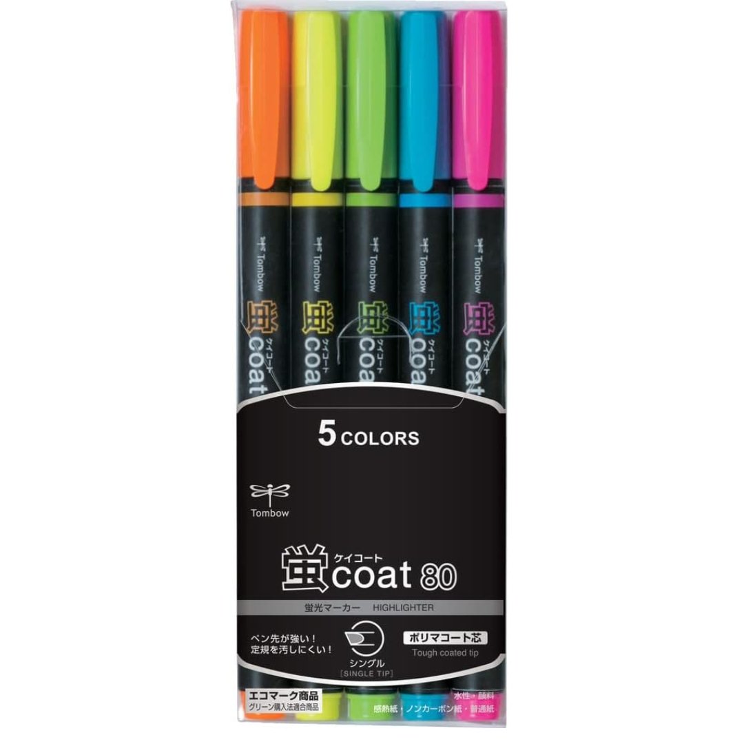 Tombow Fluorescent Coat 80 Highlighter - SCOOBOO - WA-SC-5C-1 - Highlighter