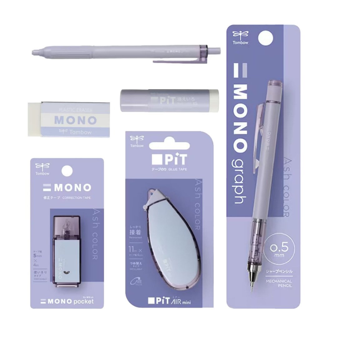 Tombow Mono PIT Pencil Stationery Set 6 Pieces - SCOOBOO - PCC-642EAZ - Stationery Kit