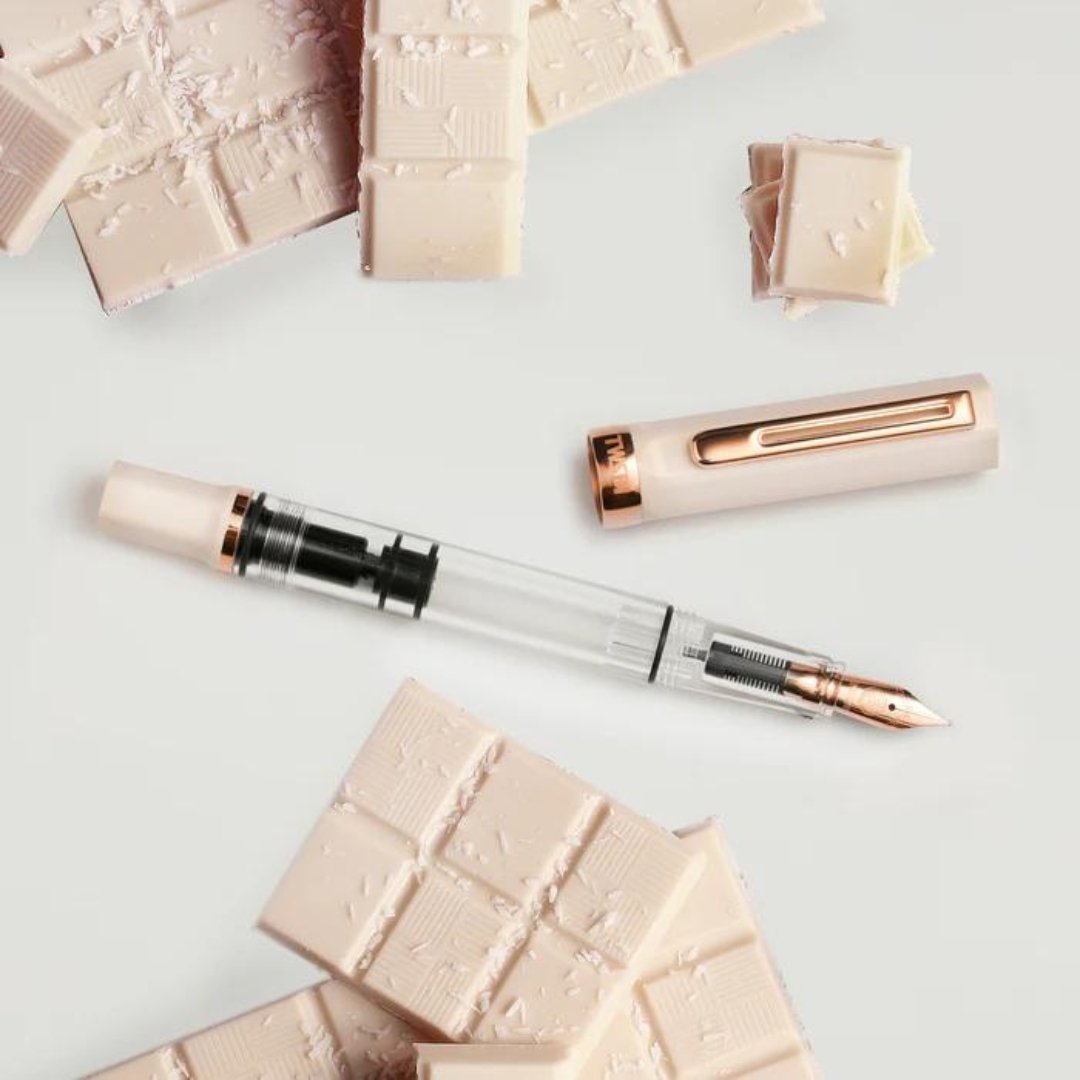 Twsbi Eco Fountain Pen in Creme with Rosegold Trim - SCOOBOO - M7449510 - Fountain Pen