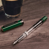 Twsbi Eco Irish Green with Onyx Fountain Pen - SCOOBOO - M7440720 - Fountain Pen