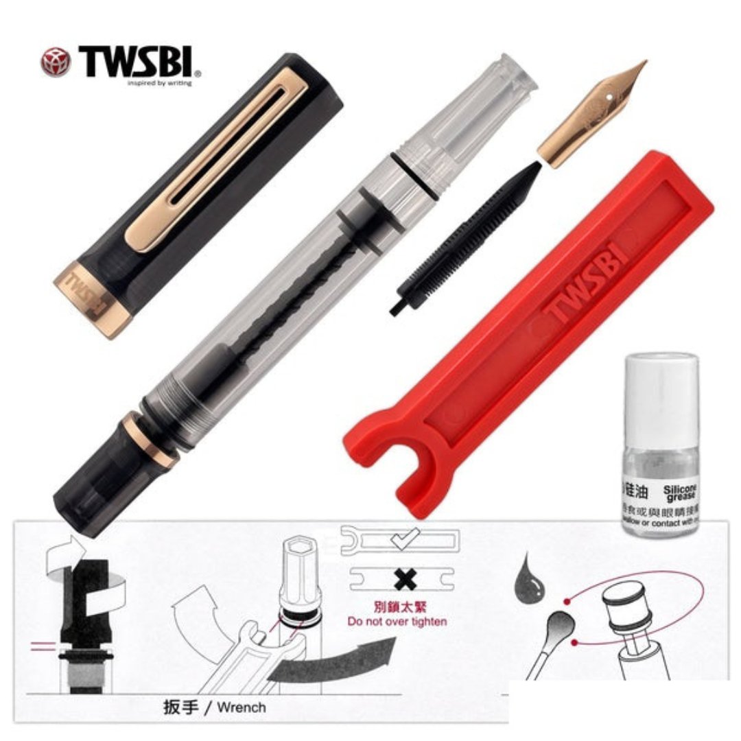 Twsbi Eco Rose Gold Fountain Pen - SCOOBOO - M7447970 - Fountain Pen