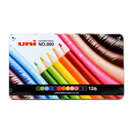 Uni Colored Pencil 880 12 Colors - SCOOBOO - K88012CPN - Coloured Pencils