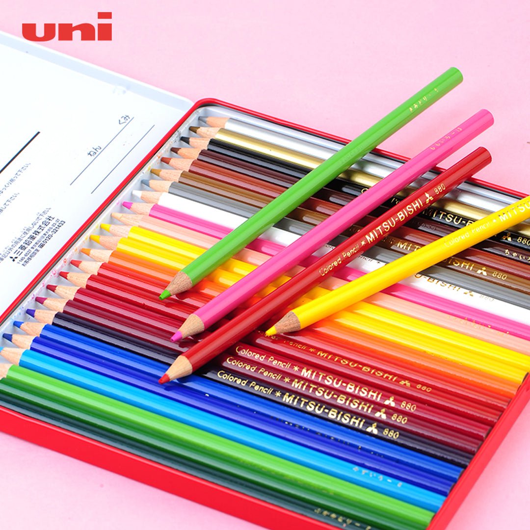 Uni Colored Pencil 880 24 Colors - SCOOBOO - K88024CPN - Coloured Pencils