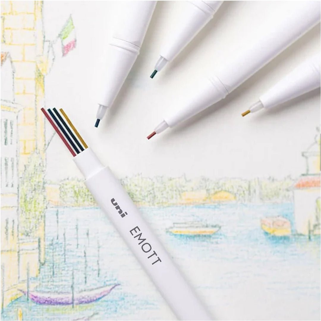 Uni Emott 0.9 Mechanical Pencil Pack of 4 - SCOOBOO - M9EM4CL.NO3* - Mechanical Pencil