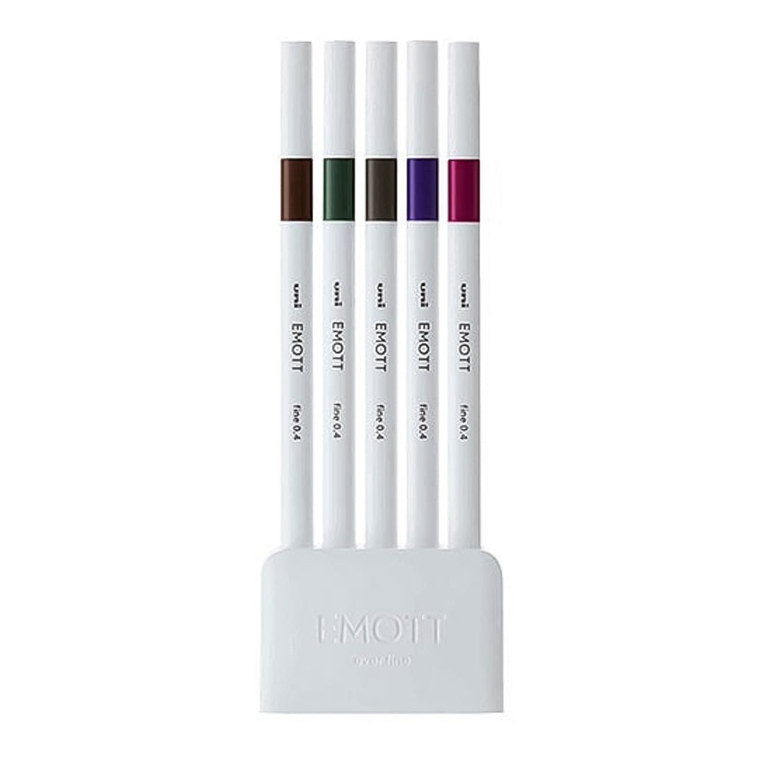 Uni Emott Pens 5 - color set - SCOOBOO - PEMSY5C - No.3 - Fineliners