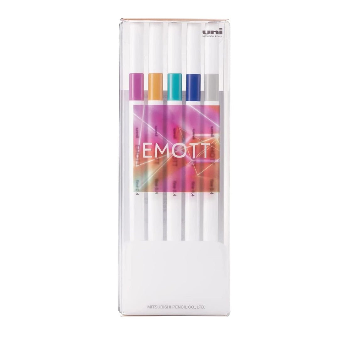 Uni Emott Water Based Pen - Pack of 5 - SCOOBOO - PEM - SY 5C NO.12 - Fineliners