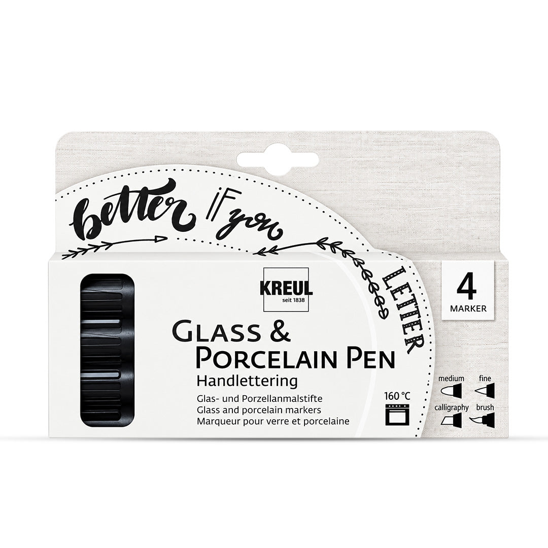 Kreul Glass & Porcelain Handlettering Marker Pen Set