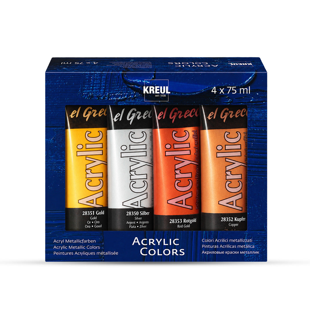 Kreul EL Greco Metallic Acrylic Colors Set
