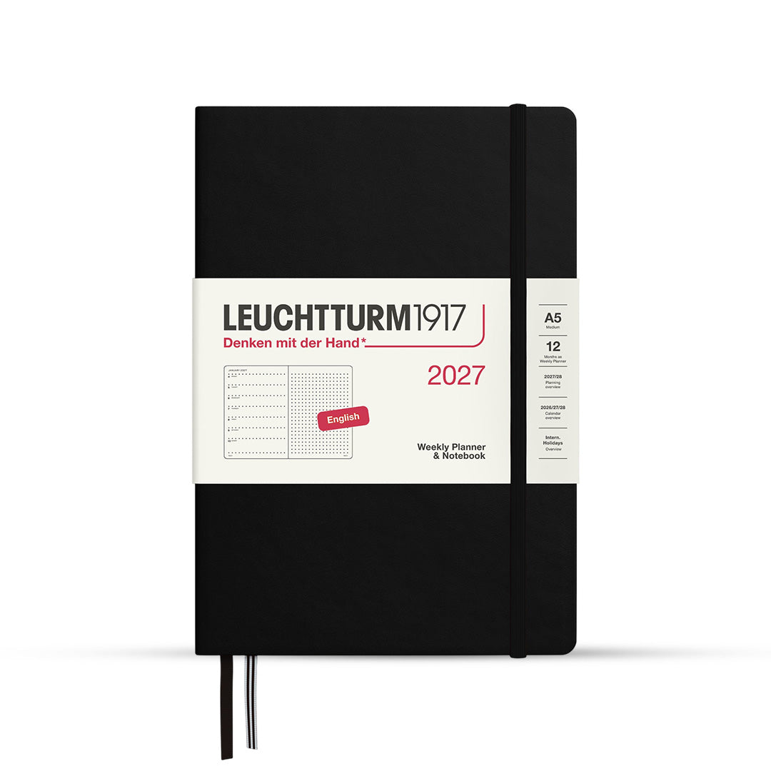 Leuchtturm1917 2027 Black Weekly Planner