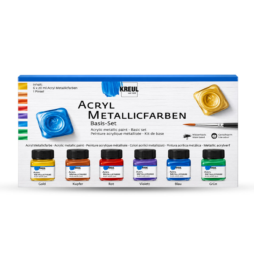 Kreul Acrylic Basic Metallic Paint Set