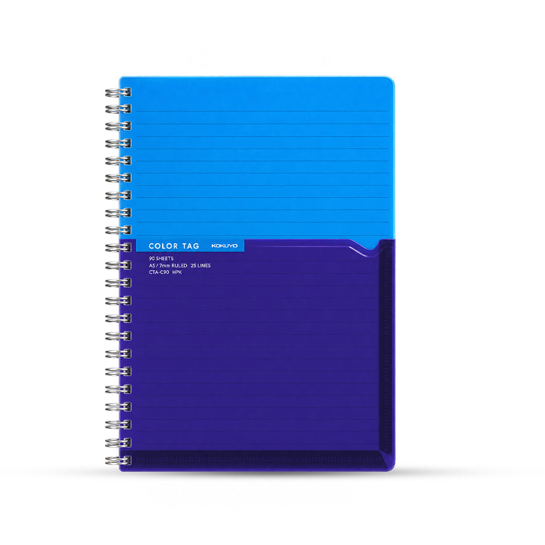 Kokuyo Twin Ring Notebook Color Tag Bicolor A5