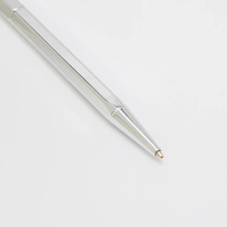 Ystudio Classic Revolve Spring Shiny Silver Ballpoint Pen - SCOOBOO - STAT - 73 - Ball Pen