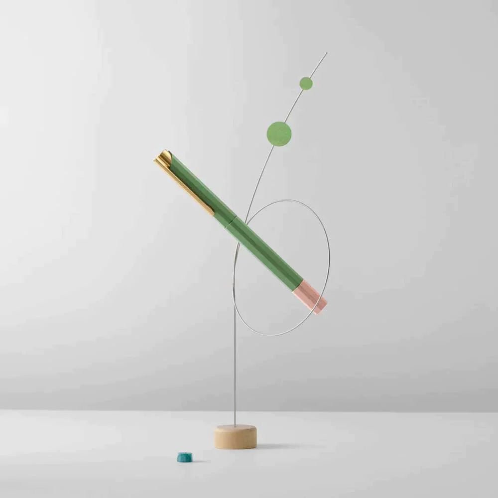 Ystudio Glamour Series Evolve Bihex Blue Gin Rollerball Pen