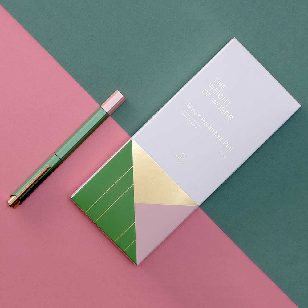 Ystudio Glamour Series Evolve Bihex Blue Gin Rollerball Pen