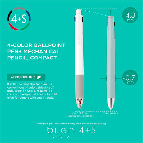 Zebra Blen 4+S 0.5 Multifunction Pen - SCOOBOO - B4SAS88 - POB - Ball Pen