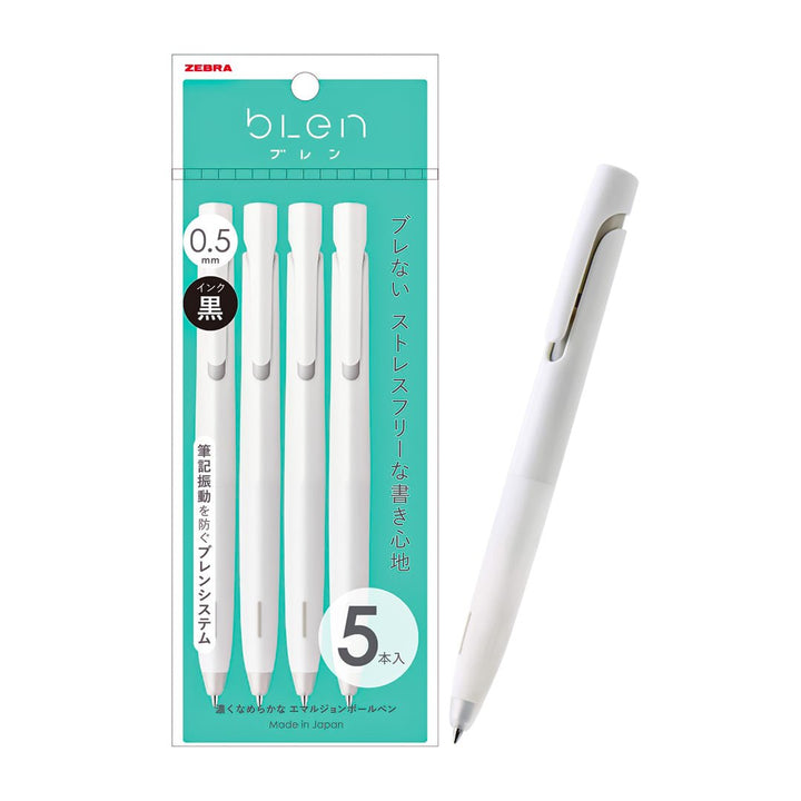Zebra Blen Ballpoint Pen (Pack Of 5) - SCOOBOO - P-BAS88-W5 - Ball Pen