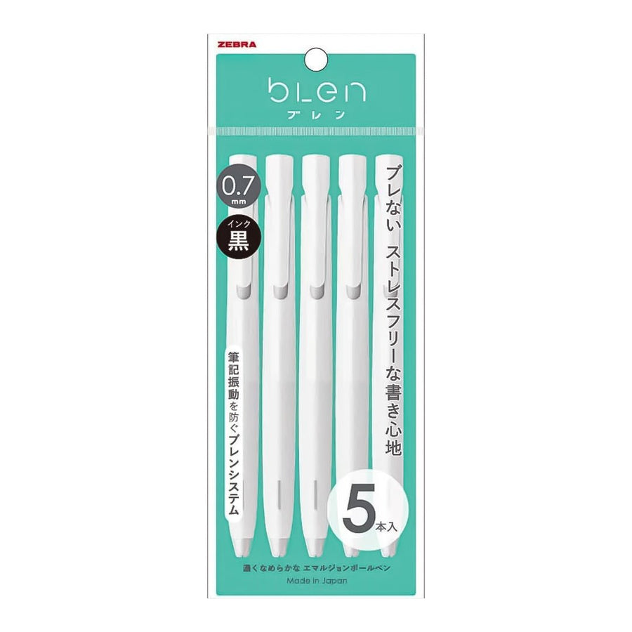 Zebra Blen Ballpoint Pen (Pack Of 5) - SCOOBOO - P-BA88-W5 - Ball Pen
