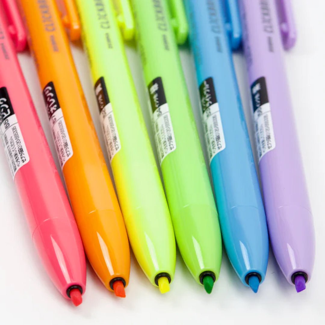 Zebra Click Bright Retractable Highlighters- Pack of 6 - SCOOBOO - WKS30-6C - Highlighter