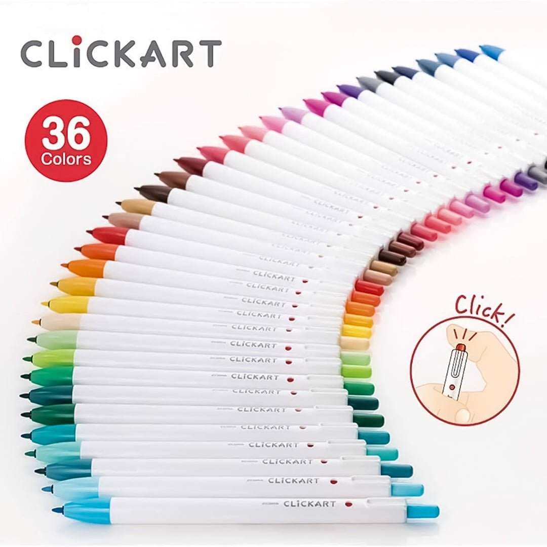 Zebra Clickart Water-Based Pen 36 Colors Case Set - SCOOBOO - WYSS22-36C-N - Fineliner
