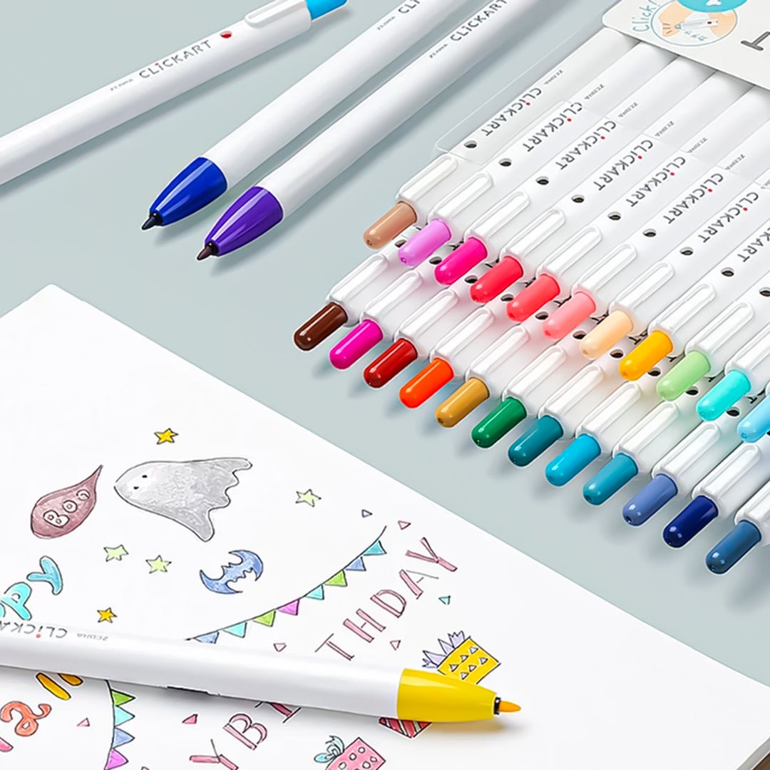 Zebra Clickart Water-Based Pen 48 Colors Case Set - SCOOBOO - WYSS22-48C - Fineliner