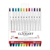 Zebra Clickart Water-Based Pen - SCOOBOO - WYSS22-12CST - Highlighter