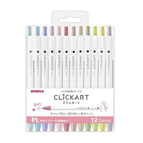 Zebra Clickart Water-Based Pen - SCOOBOO - WYSS22-12CPL - Highlighter