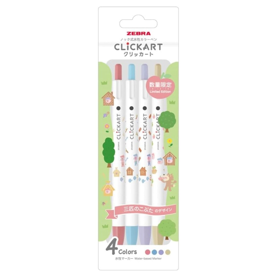 Zebra Clickert Water-Based Markers - SCOOBOO - WYSS22-EH-4CB - Marker