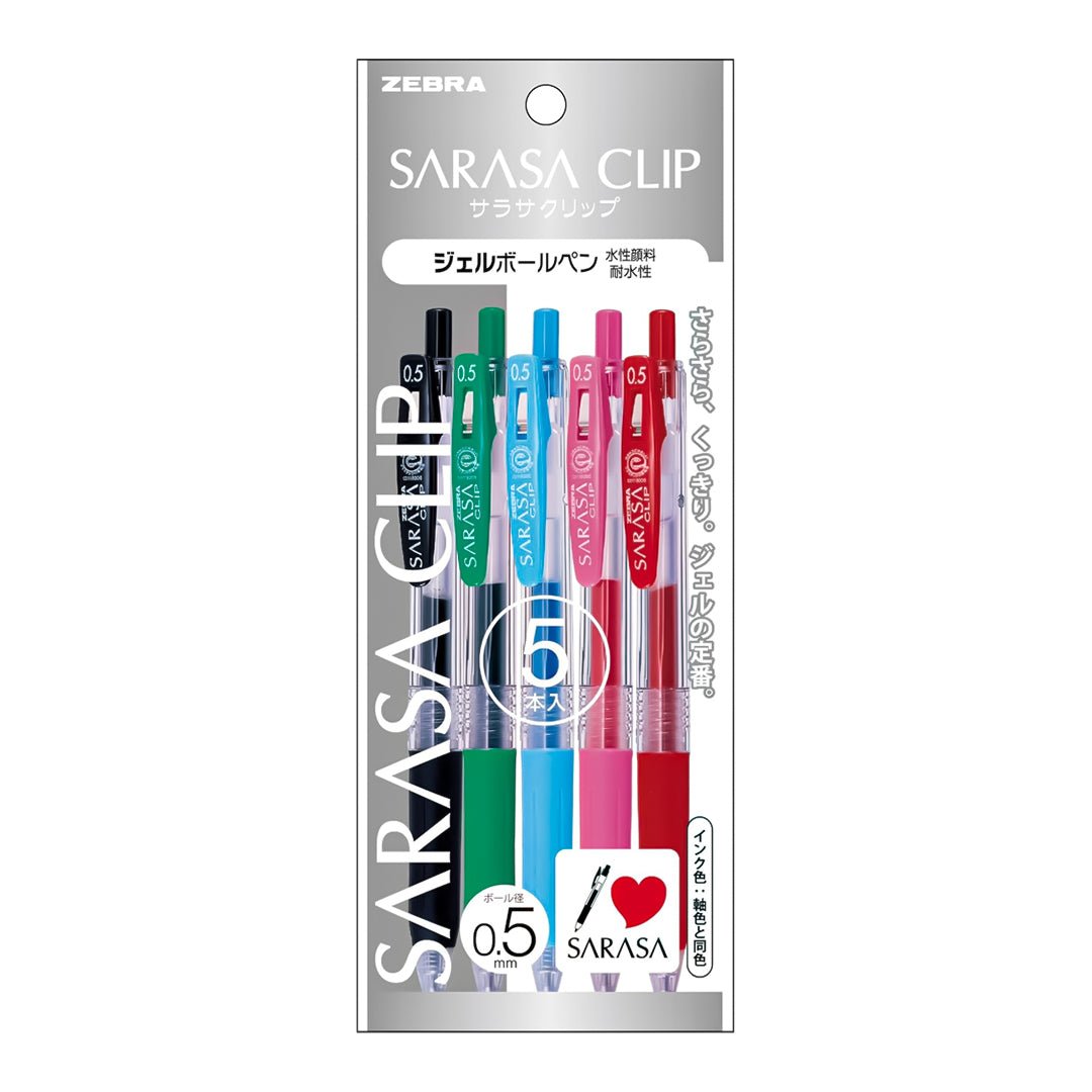 Zebra Clip Gel Pens 0.5mm - SCOOBOO - P-JJ15-5A - Gel Pens