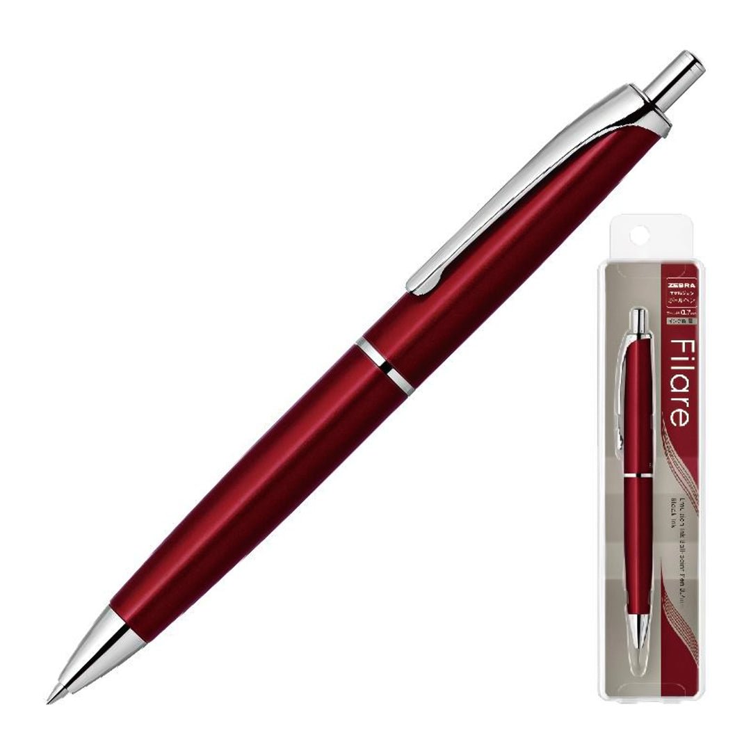 Zebra Filare Ballpoint Pen 0.7 Knock Type - SCOOBOO - P-BA70-R* - Ball Pen