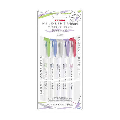 Zebra Mildliner 5 Colour Set - SCOOBOO - WFT8-5C-NC-N - Fineliner