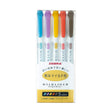 Zebra Mildliner Double Sided Highlighter-Set-Of-5 - SCOOBOO - WKT7-5C-RC - Highlighter