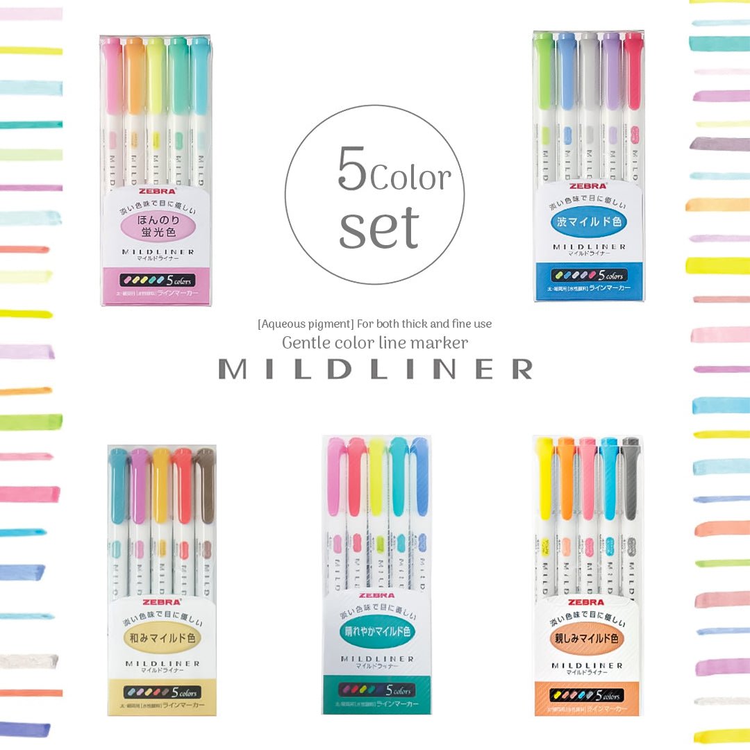 Zebra Mildliner Highlighter - SCOOBOO - WKT7-5C-NC-N - Highlighter