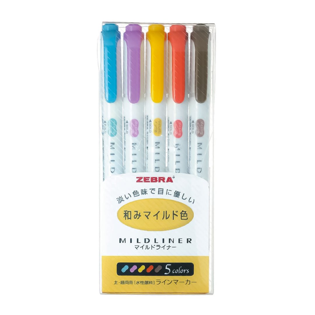 Zebra Mildliner Highlighter - SCOOBOO - WKT7-5C-RC-N - Highlighter