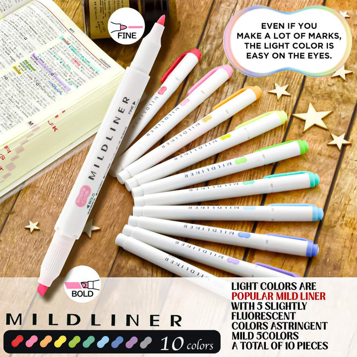 Zebra Mildliners Animal Series Limited Edition - SCOOBOO - WKT7-AS10C - Highlighter