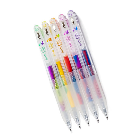 Zebra Sarasa Clip 0.5 Marble 5 Color Pen Set - SCOOBOO - JJ75-5C-MB - Gel Pens