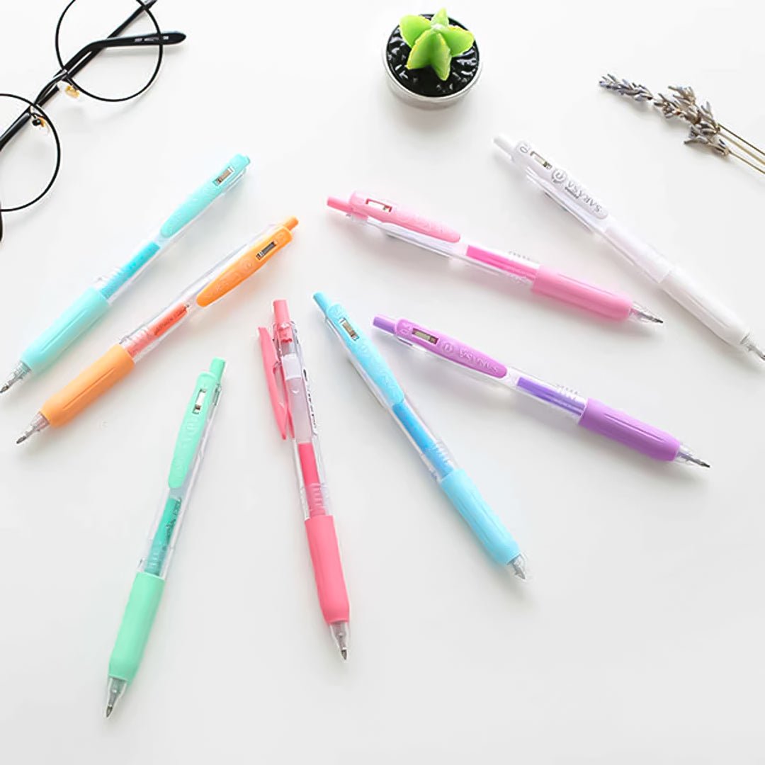 Zebra Sarasa Clip Milk Color Pack 0.5mm Gel Pens - SCOOBOO - JJ15-8C-MK - Gel Pens