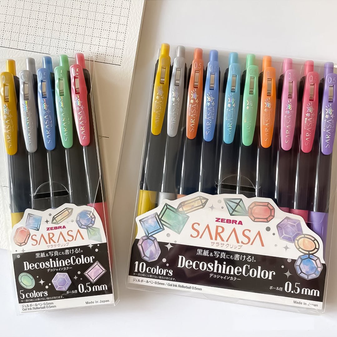 Zebra Sarasa Deco Shine Clip Gel Pen 0.5mm - SCOOBOO - JJ15-10C-SH - Gel Pens