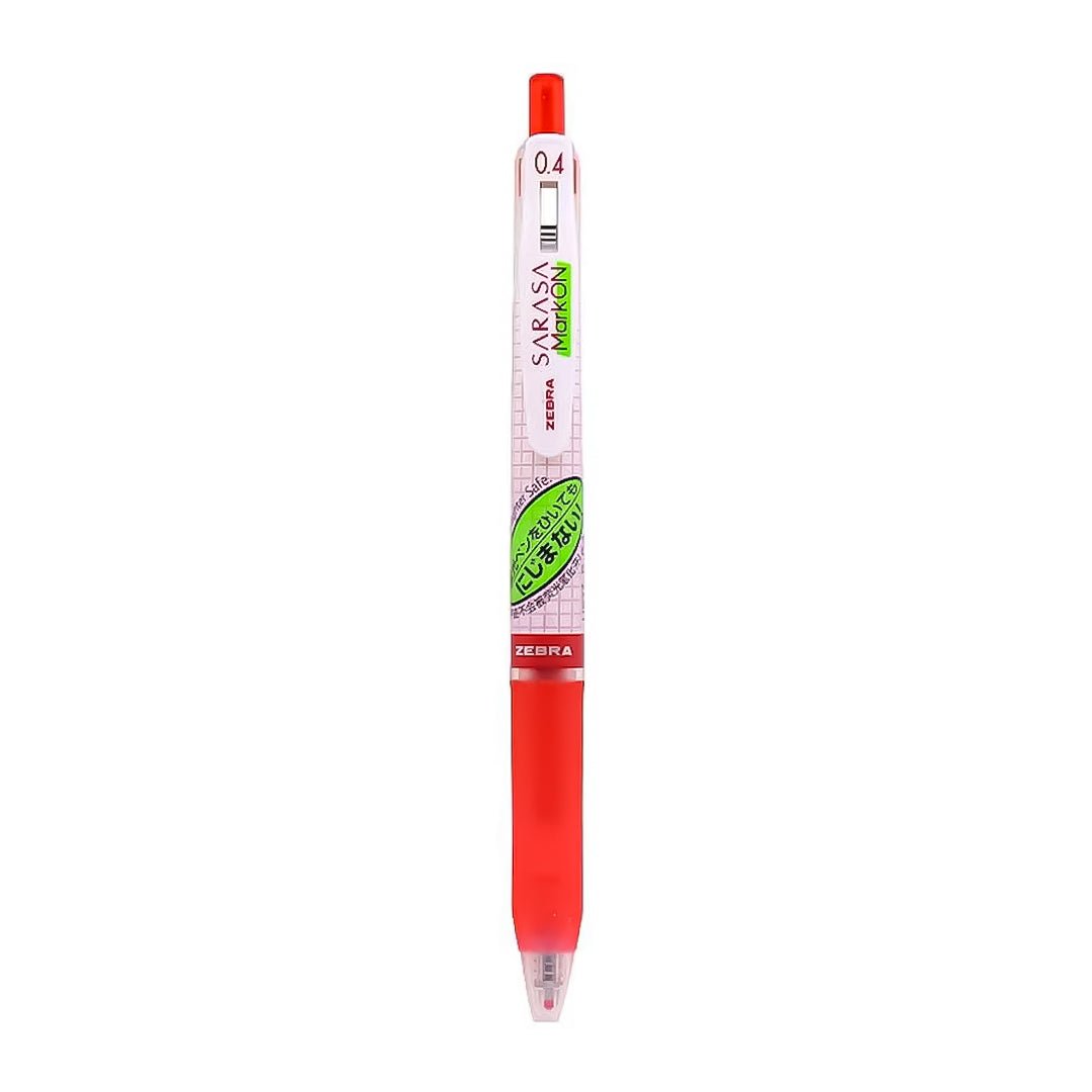 Zebra Sarasa Roller Ball Pen 0.4mm & 0.5mm - SCOOBOO - B-JJS77-R - Roller Ball Pen