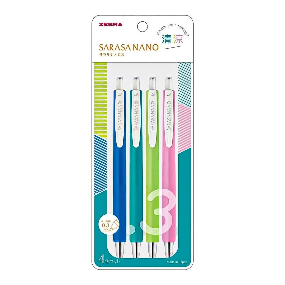 Zebra Sarasanano Multicolor Pens Pack Of 4 - SCOOBOO - JJH72-4C-SE - Gel Pens