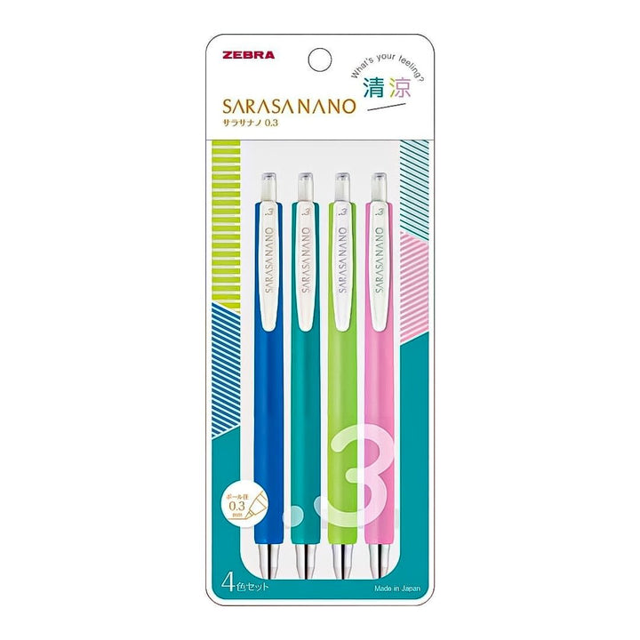 Zebra Sarasanano Multicolor Pens Pack Of 4 - SCOOBOO - JJH72-4C-SE - Gel Pens