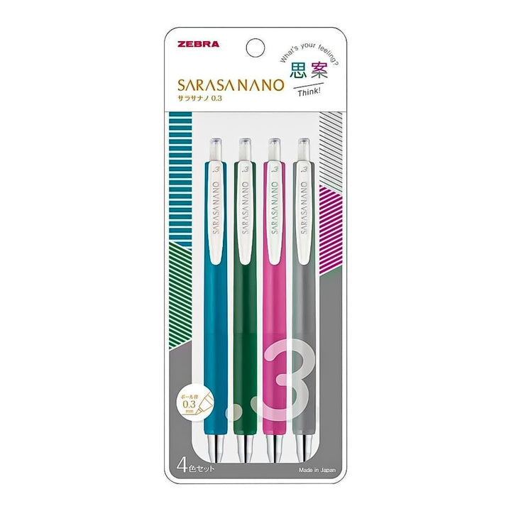 Zebra Sarasanano Multicolor Pens Pack Of 4 - SCOOBOO - JJH72-4C-SI - Gel Pens