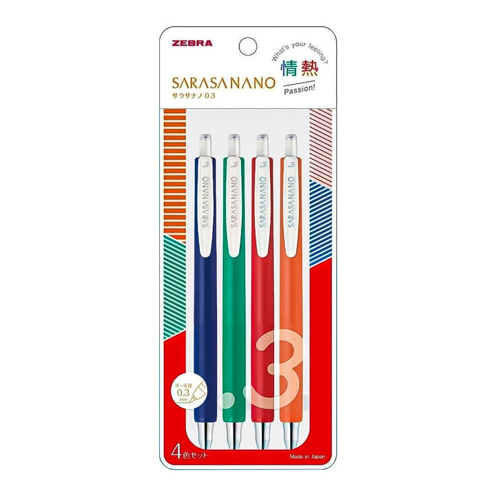 Zebra Sarasanano Multicolor Pens Pack Of 4 - SCOOBOO - JJH72-4C-JY - Gel Pens