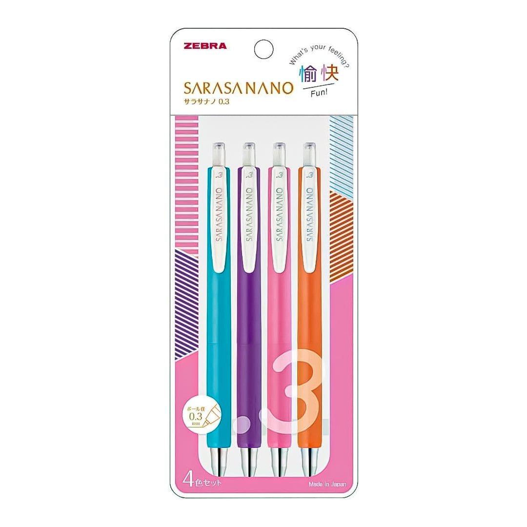 Zebra Sarasanano Multicolor Pens Pack Of 4 - SCOOBOO - JJH72-4C-YU - Gel Pens
