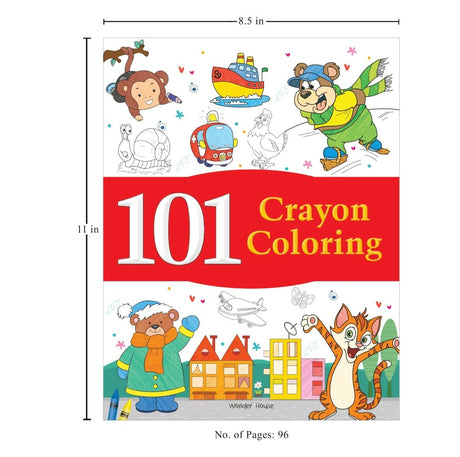 101 Crayon Colouring: Fun Activity Book For Children - SCOOBOO - -