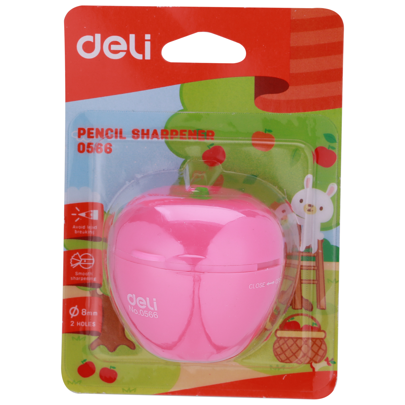 Deli Pencil Sharpener Assorted Colours - SCOOBOO - 0566 - Sharpeners