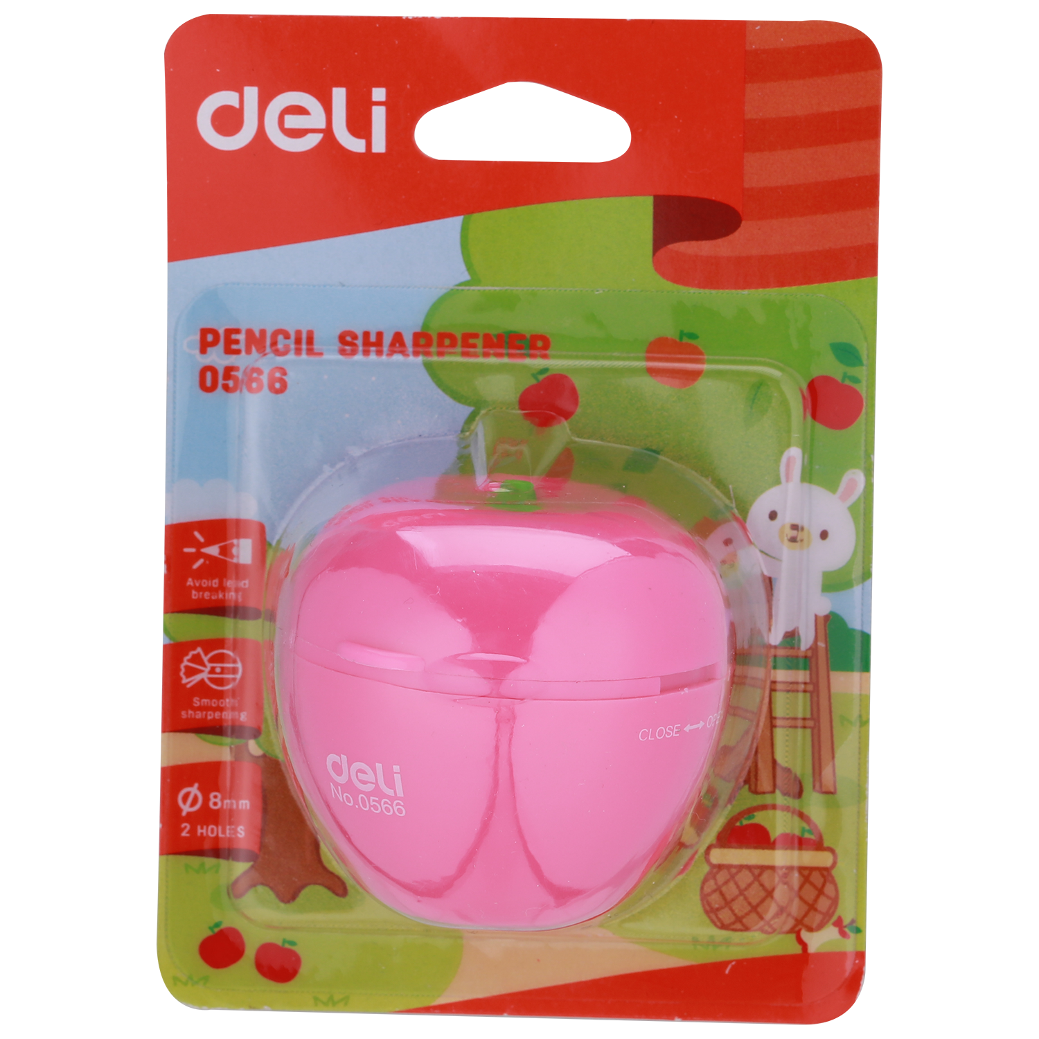 Deli Pencil Sharpener Assorted Colours - SCOOBOO - 0566 - Sharpeners