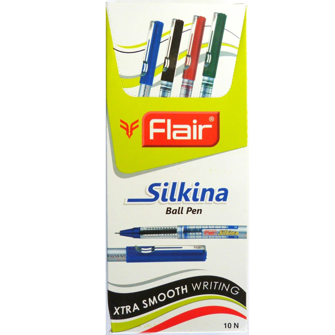 Flair Silkina Ball Pens Pack Of 10 - SCOOBOO - Ball Pen