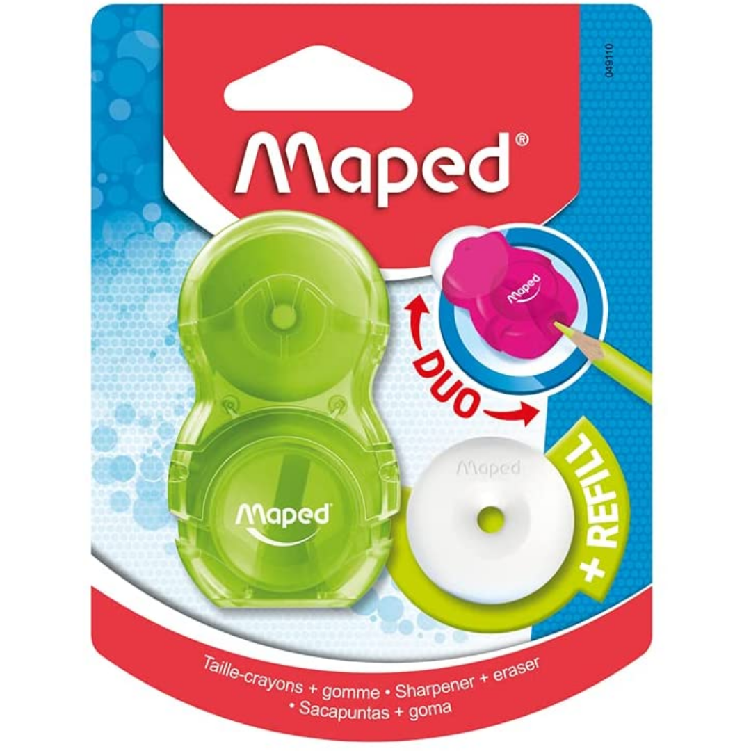 Maped Loopy Translucent Duo Eraser and Sharpener - SCOOBOO - 049110 - Sharpeners