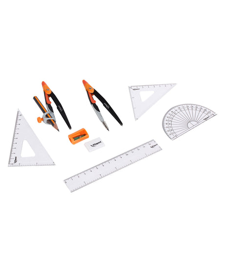 Maped Metal 9pcs Ruler Set - SCOOBOO - 536919 - Rulers & Measuring Tools